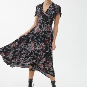Urban Outfitters Elle Button Through - Midi Dress